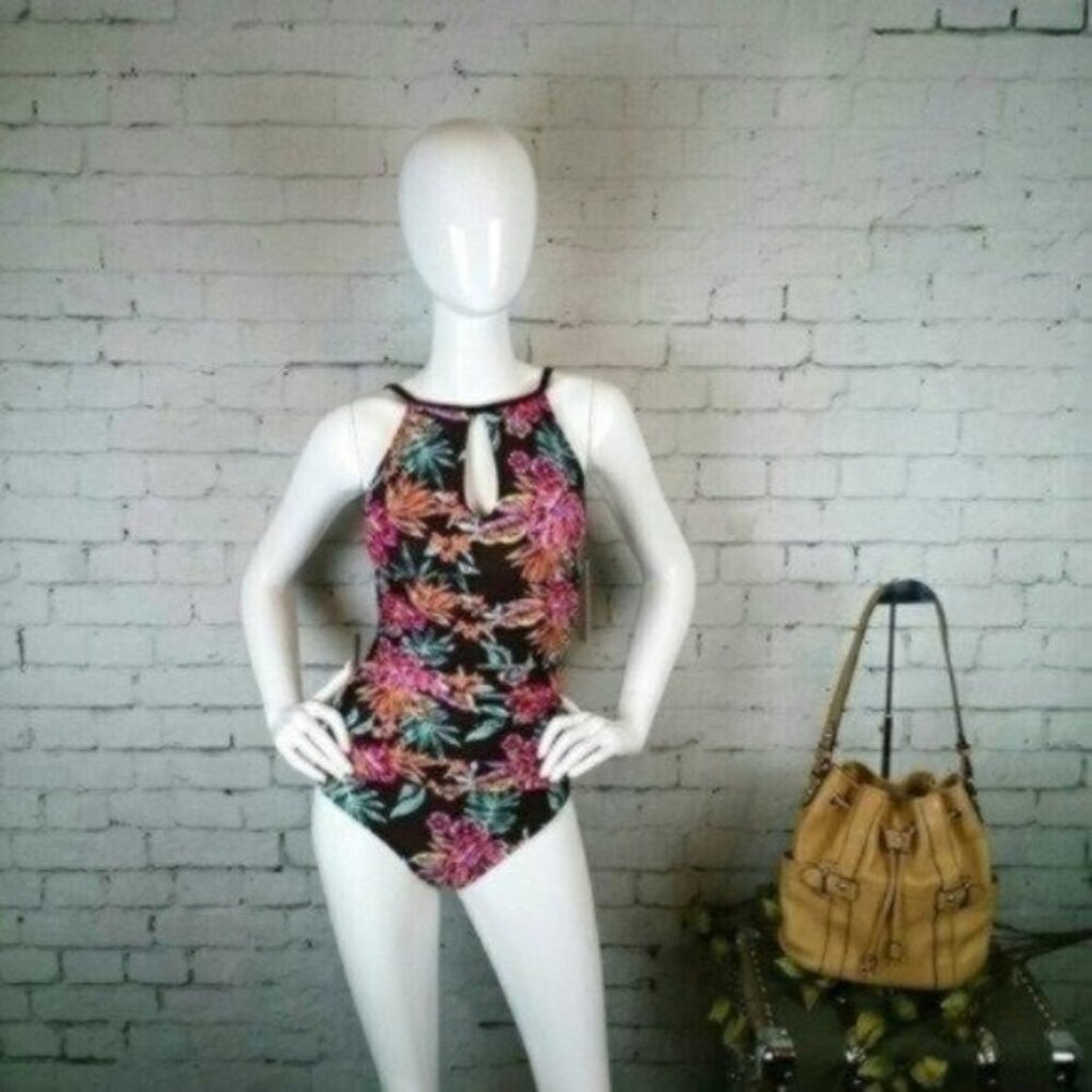 Into the Bleu floral One-piece Swimsuit In Brown Sizes 6, 8, 10